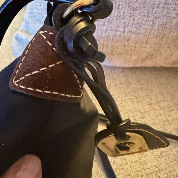 Dooney and Bourke Black Nylon Crossbody Bag with logo charm 9x7 - Picture 7 of 10